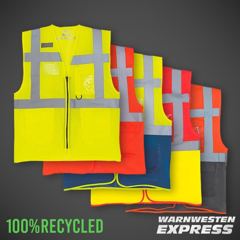 Öko-Warnweste aus 100% recyceltem Polyester - YK820 - Yoko