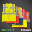 Öko-Warnweste aus 100% Recycled Polyester - Hi-Vis Cool Mesh Executive Waistcoat - Yoko