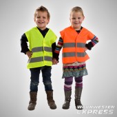 Warnweste - Sicherheitsweste für Kinder - Gelb und Orange