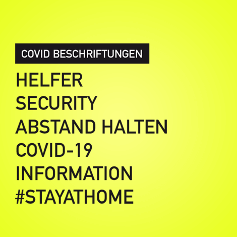Bedruckte Warnwesten COOVID-19 / Corona